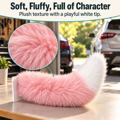 Electric Cat Tail for Car Decoration, Remote-Controlled Wagging Plush Tail for Car