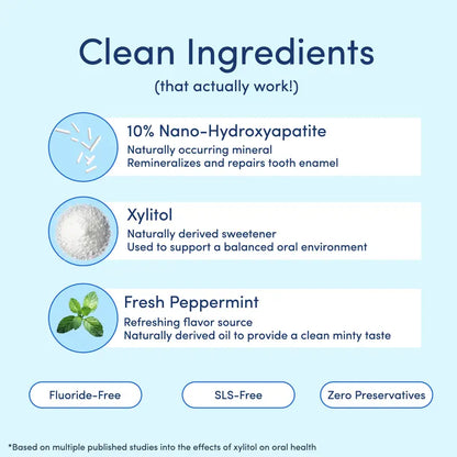 10% Nano-Hydroxyapatite Toothpaste | Fluoride-Free Enamel Care, Fresh Mint🦷