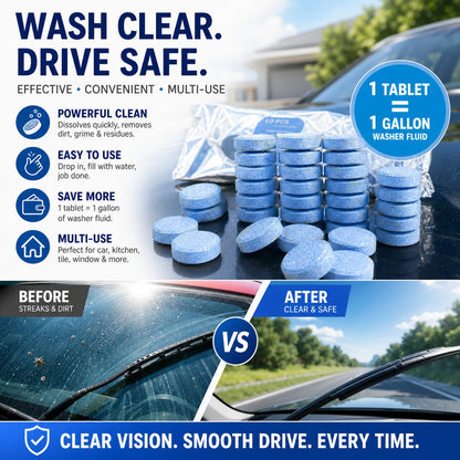 Ultra-Concentrated Car Glass Cleaner Tablets
