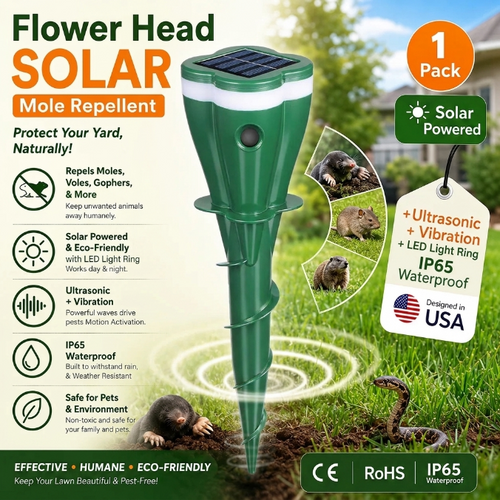 ☘️Solar Ultrasonic Outdoor Animal Repellent