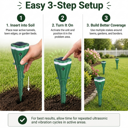 ☘️Solar Ultrasonic Outdoor Animal Repellent