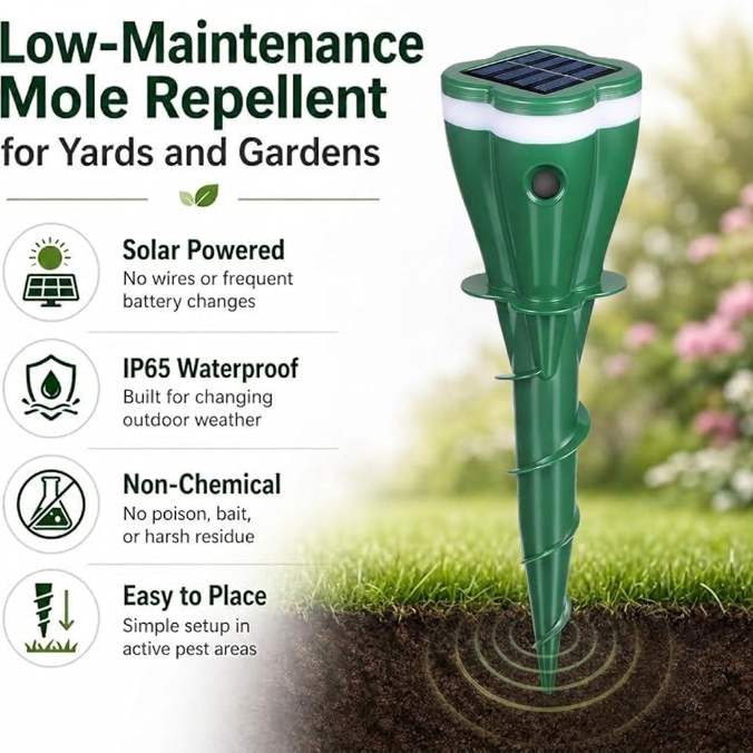 ☘️Solar Ultrasonic Outdoor Animal Repellent