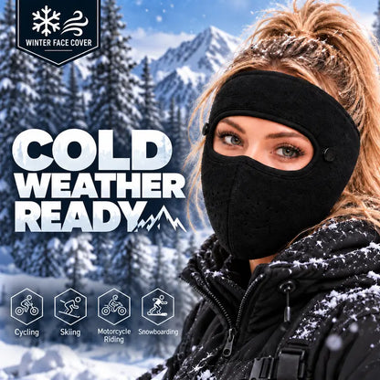 Winter Face Mask with Detachable Goggles, Windproof Thermal Fleece Lined Full Face Cover ❄️