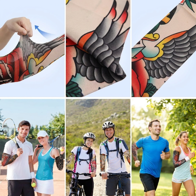 Ultra-Thin Sun Protection Tattoo Sleeves