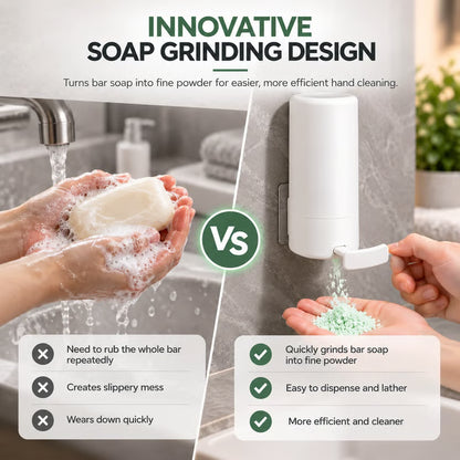 Bar Soap Grinder & Dispenser | Drill-Free Installation