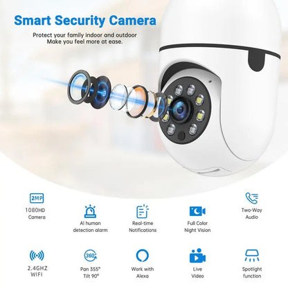 Smart WiFi Bulb Holder CCTV Security Camera