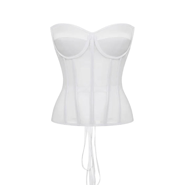 Curvaceous Bustier White