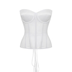 Curvaceous Bustier White