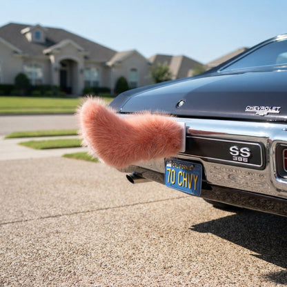 Electric Cat Tail for Car Decoration, Remote-Controlled Wagging Plush Tail for Car
