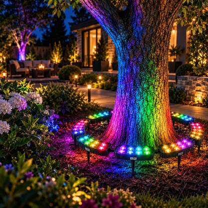 ✨ One Tree. Endless Colors. – Solar RGB Landscape Ring Light