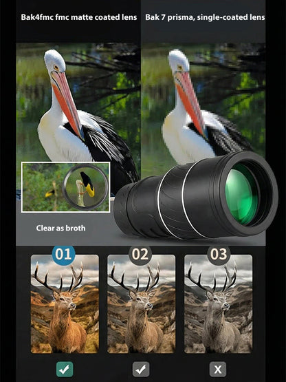 Used by American Mountain Guides! 100x HD Monocular, IPX5 Waterproof & Fog-Proof🧭🔭