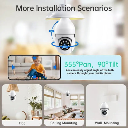 Smart WiFi Bulb Holder CCTV Security Camera
