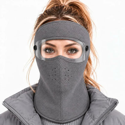 Winter Face Mask with Detachable Goggles, Windproof Thermal Fleece Lined Full Face Cover ❄️