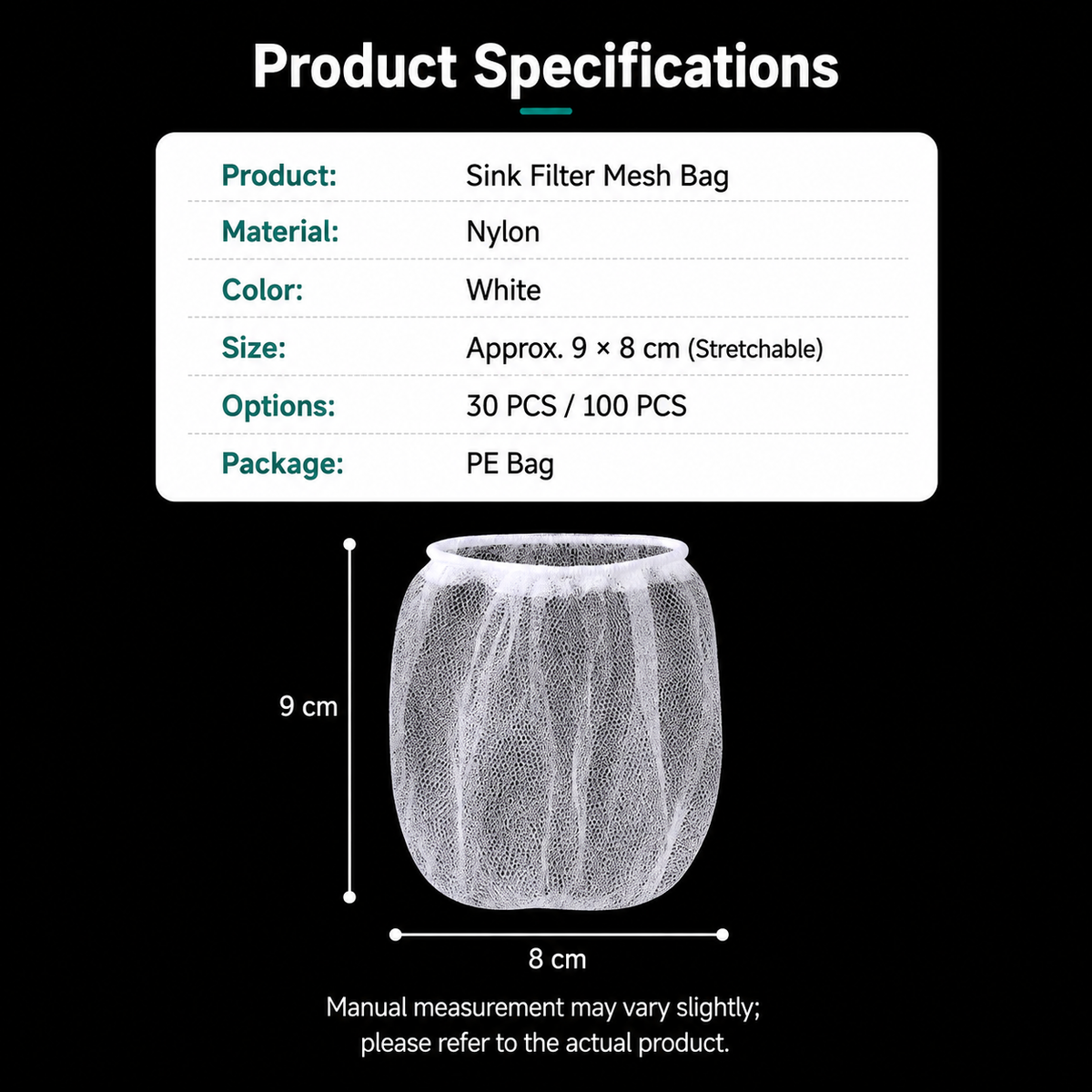 Disposable Sink Strainer Mesh Bags