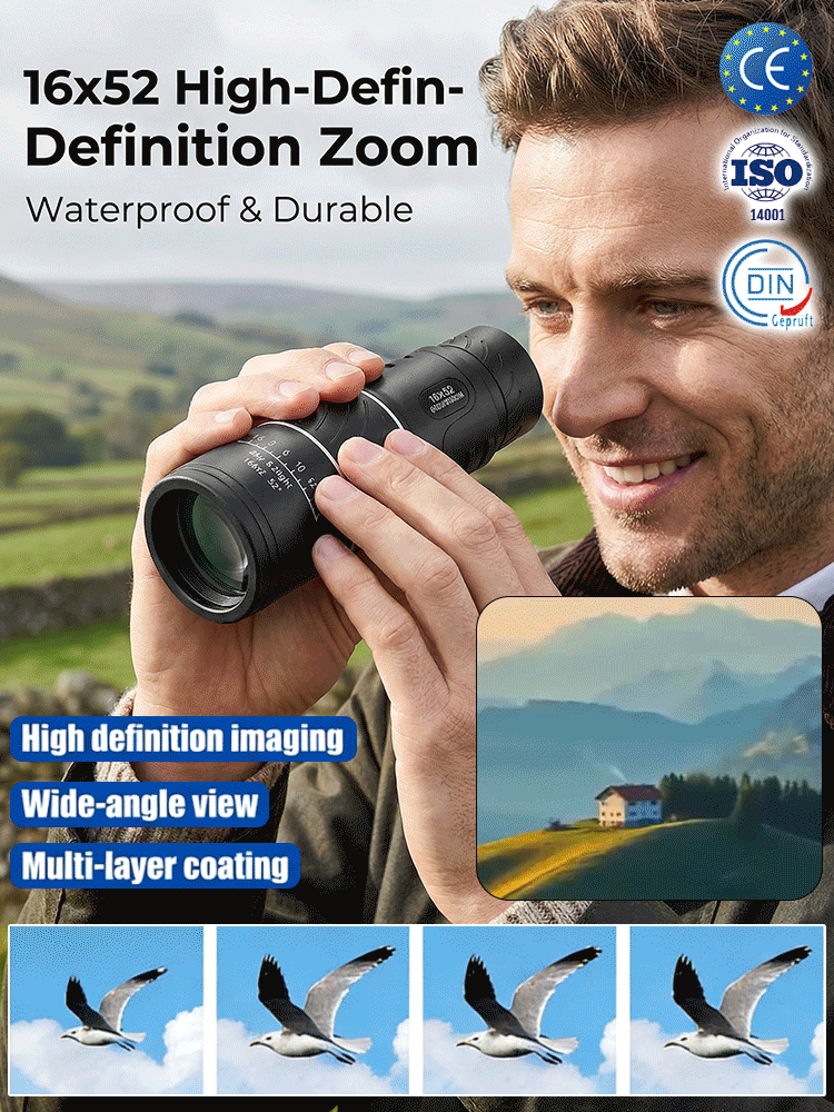 Used by American Mountain Guides! 100x HD Monocular, IPX5 Waterproof & Fog-Proof🧭🔭