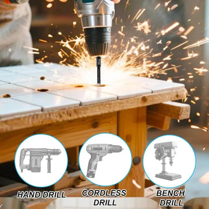 6Pcs Dry Diamond Drill Bit Set 🛠 Hex Shank Brazed Hole Saw for Tile, Glass & Granite