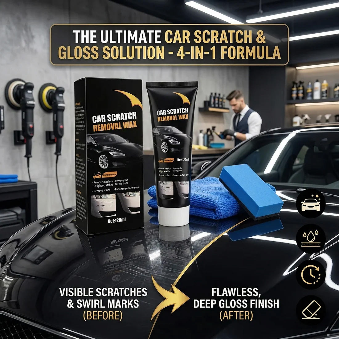 Car Scratch Removal Wax – Easy Application, Quick Drying