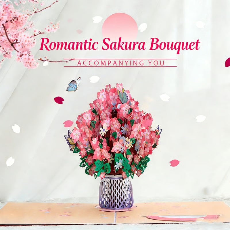Paper Love 3D Cherry Blossom Flower Bouquet