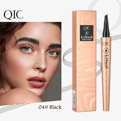 3D Microblading Eyebrow Pencil – 4-Prong Tip, Waterproof & Natural Hair-Like Strokes 🖌️