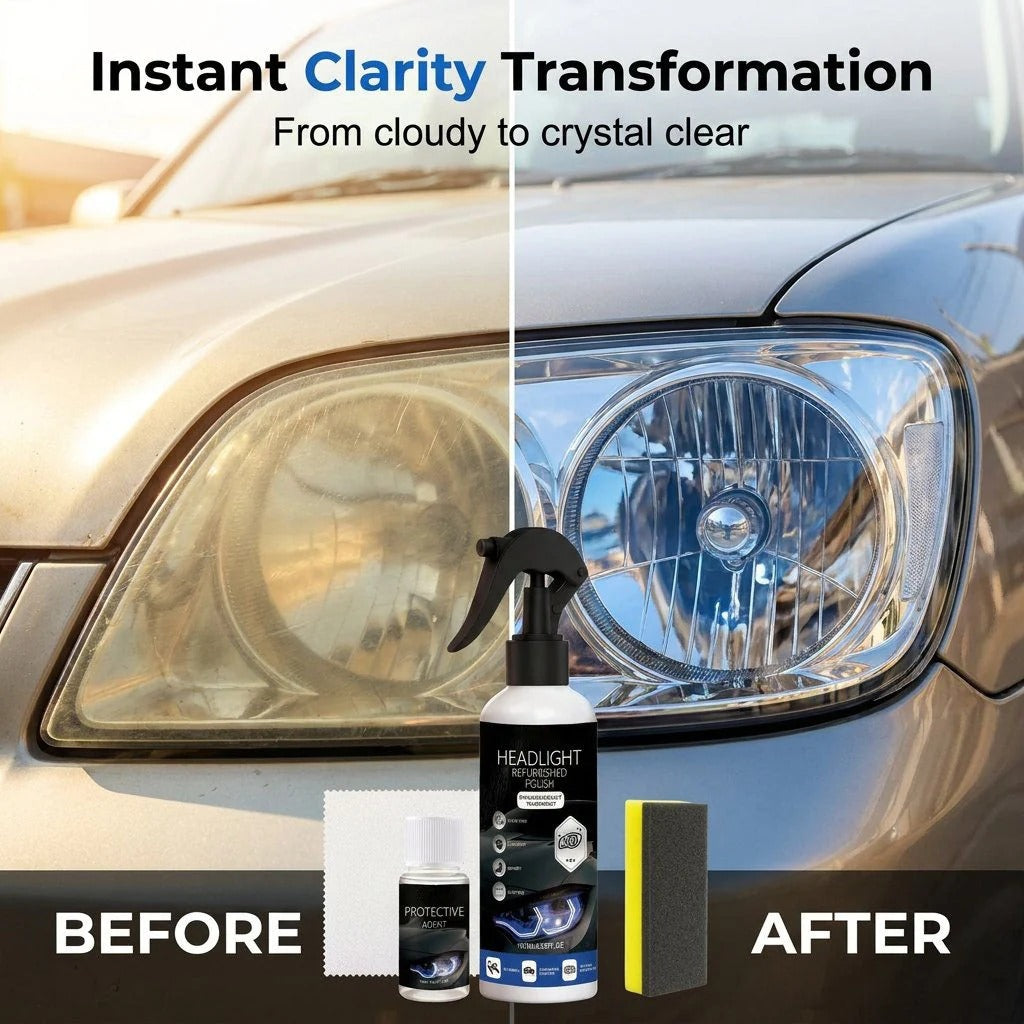 Headlight Restoration Polish – Removes Oxidation, Yellowing & Restores Headlight Clarity