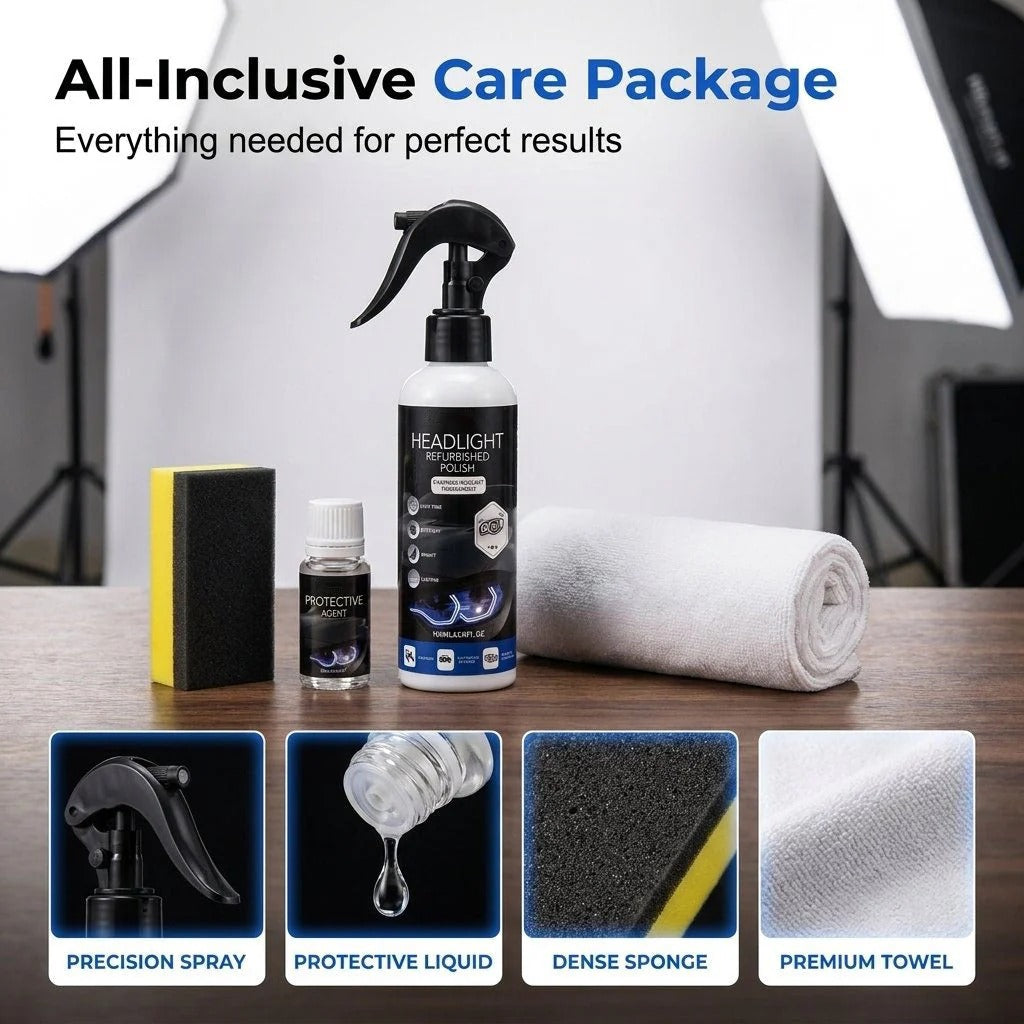 Headlight Restoration Polish – Removes Oxidation, Yellowing & Restores Headlight Clarity
