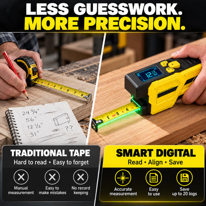 📏 3-in-1 Digital Laser Tape Measure – 16.4 FT Self-Locking Tape with LCD Display & USB-C Charging⚡