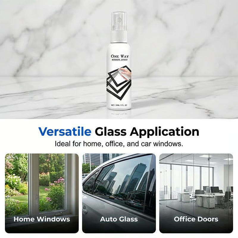 Reflective Window Spray | One-Way Mirror Privacy Shield for Home & Car