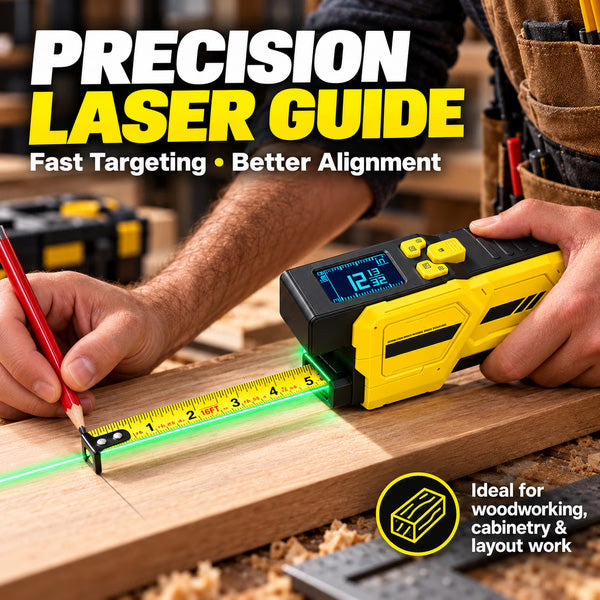 📏 3-in-1 Digital Laser Tape Measure – 16.4 FT Self-Locking Tape with LCD Display & USB-C Charging⚡