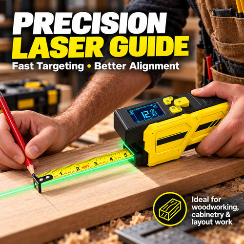 📏 3-in-1 Digital Laser Tape Measure – 16.4 FT Self-Locking Tape with LCD Display & USB-C Charging⚡