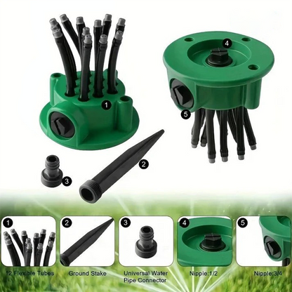 360° Flexible Garden Sprinkler Adjustable Multi-Directional Water Spray 💦