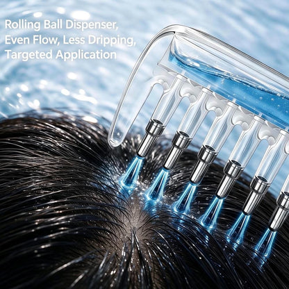 💧Refillable Scalp Oil Applicator Comb – Evenly applies serum to the roots.