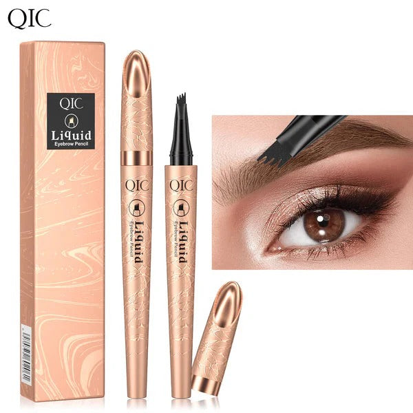 3D Microblading Eyebrow Pencil – 4-Prong Tip, Waterproof & Natural Hair-Like Strokes 🖌️