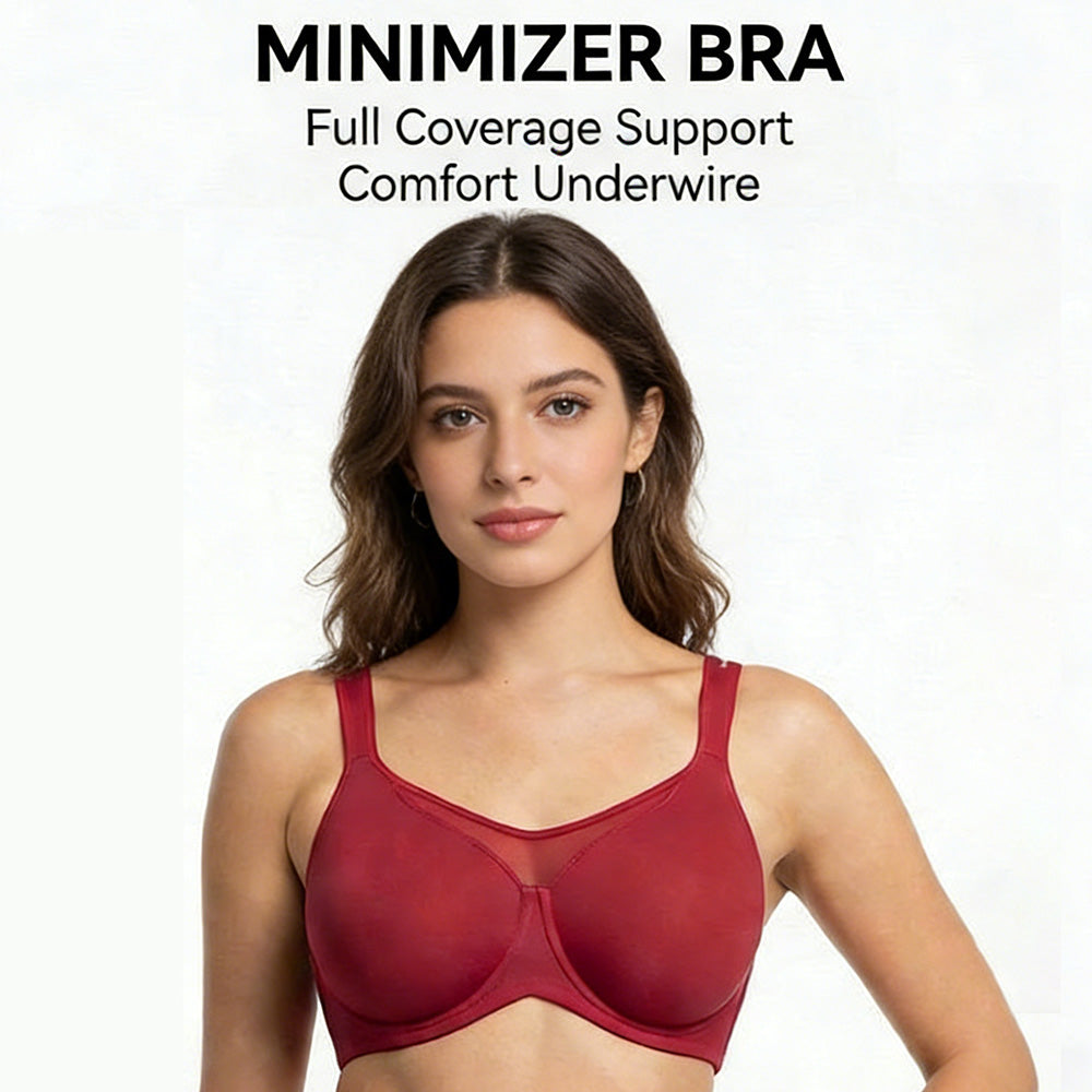 Cool Feel Wide Strap Plus Size Minimizer Bra
