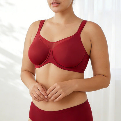Cool Feel Wide Strap Plus Size Minimizer Bra