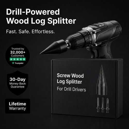 Screw Wood Log Splitter for Drill – Drill Attachment