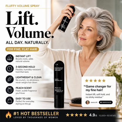 Fluffy Hair Shaping Spray, Long Lasting Peach Scent Volumizing Hair Mist for All-Day Hold