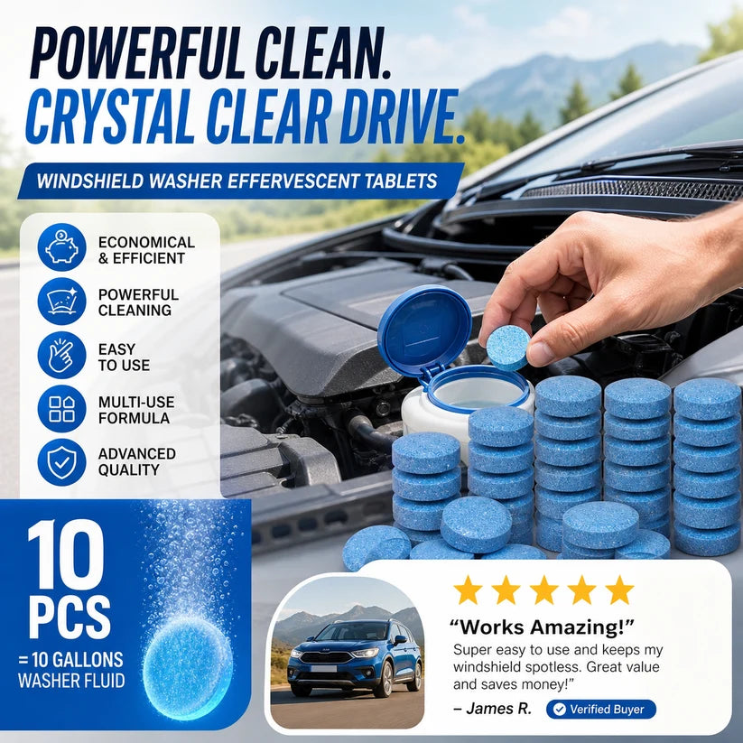 Ultra-Concentrated Car Glass Cleaner Tablets