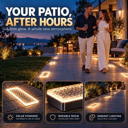 ✨ Solar Paver Lights 4×8 – Wireless Outdoor Pathway Lighting
