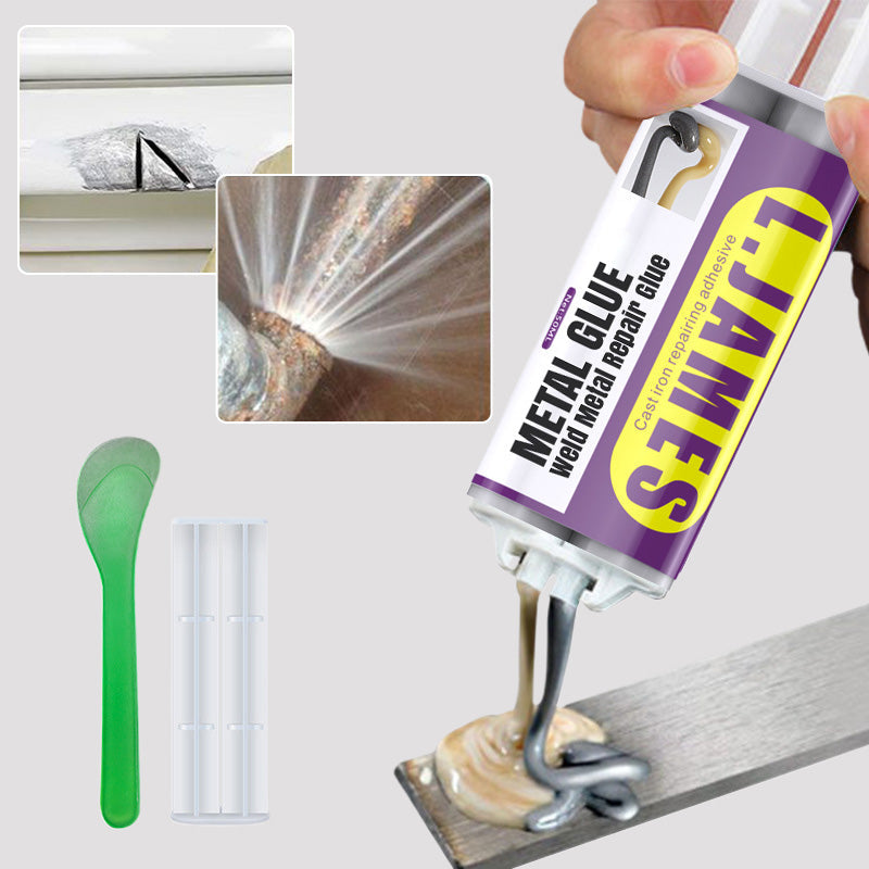 Weld Metal Repair Glue – Repairs exhaust pipes, metal pipes & more. Cures at room temp – sand, drill & paint after curing!