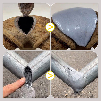 Weld Metal Repair Glue – Repairs exhaust pipes, metal pipes & more. Cures at room temp – sand, drill & paint after curing!