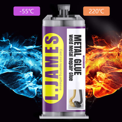 Weld Metal Repair Glue – Repairs exhaust pipes, metal pipes & more. Cures at room temp – sand, drill & paint after curing!