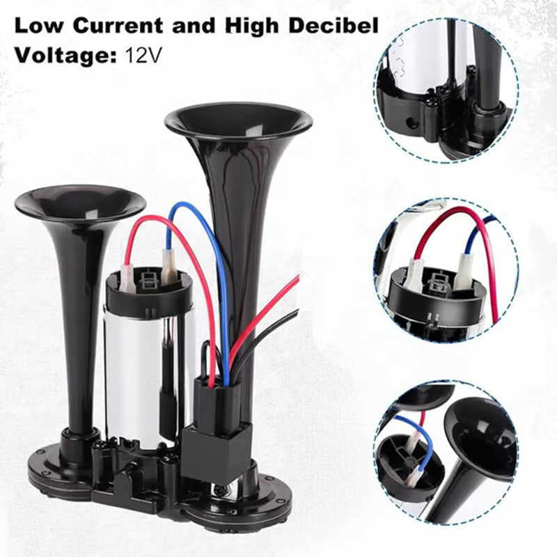 150dB Train Air Horn for 12V & 24V Vehicles