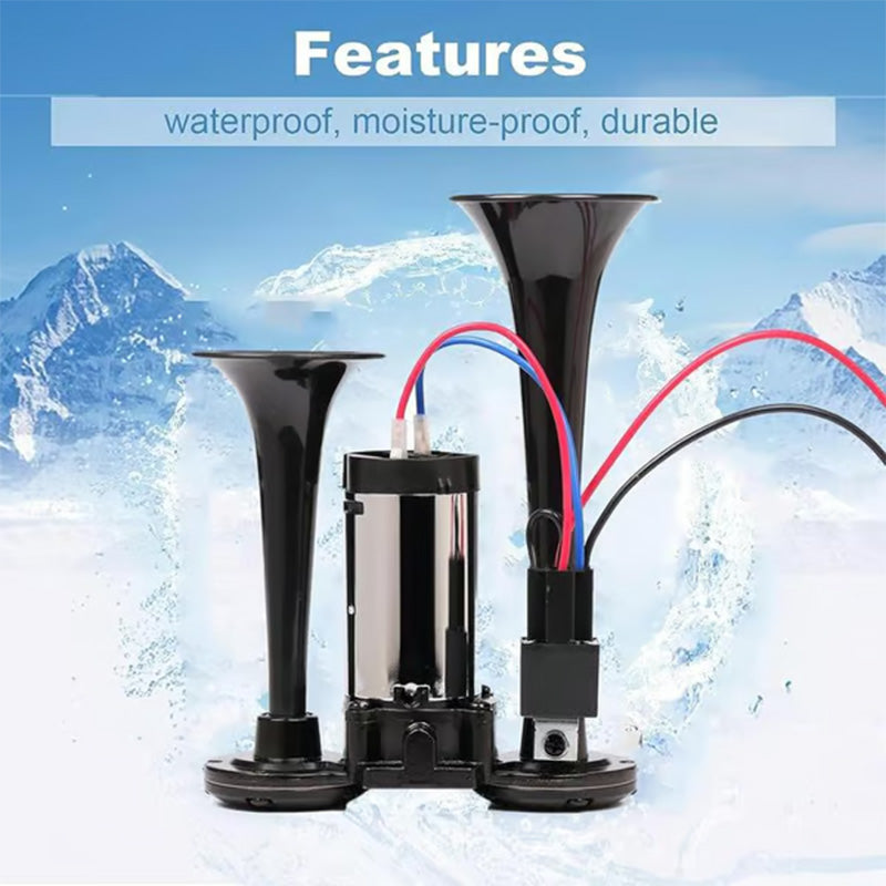 150dB Train Air Horn for 12V & 24V Vehicles