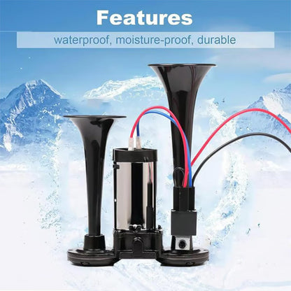 150dB Train Air Horn for 12V & 24V Vehicles