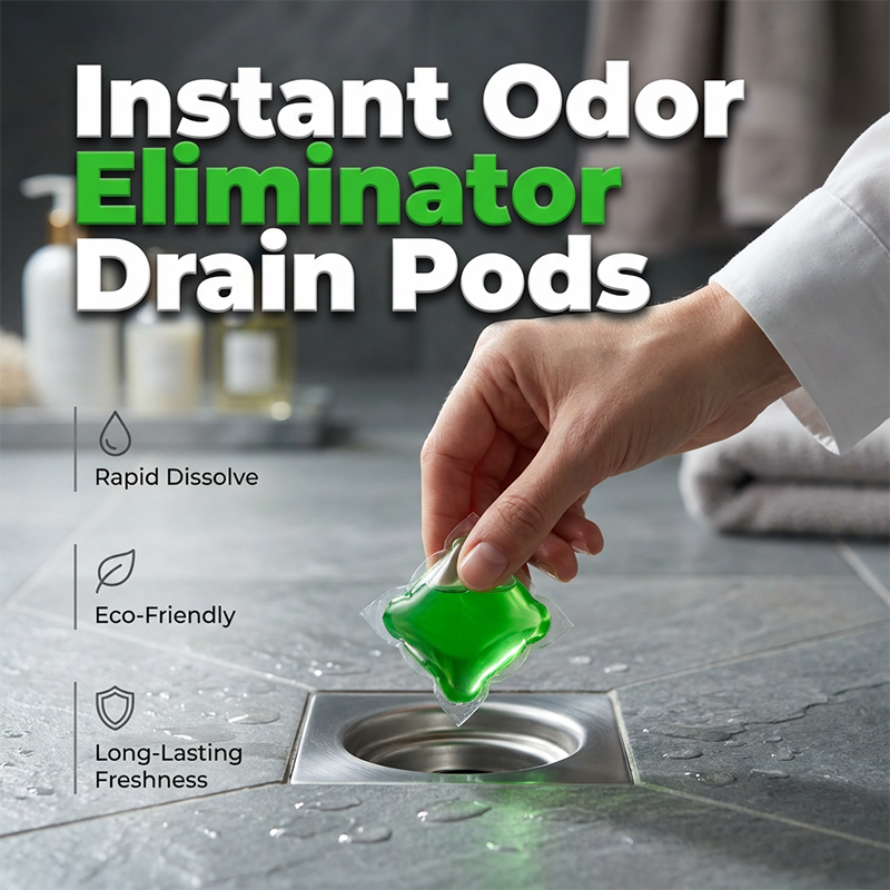 Drain Deodorizer Pods – Bio‑enzyme formula neutralizes smells at the source.🚰✅
