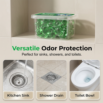 Drain Deodorizer Pods – Bio‑enzyme formula neutralizes smells at the source.🚰✅