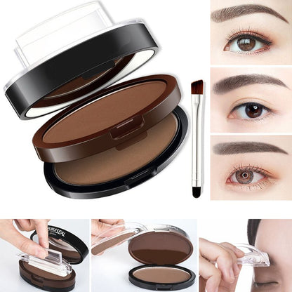 Instant Adjustable Eyebrow Stamp – Two‑color brow powder, waterproof & smudge‑proof.