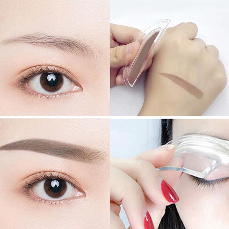 Instant Adjustable Eyebrow Stamp – Two‑color brow powder, waterproof & smudge‑proof.