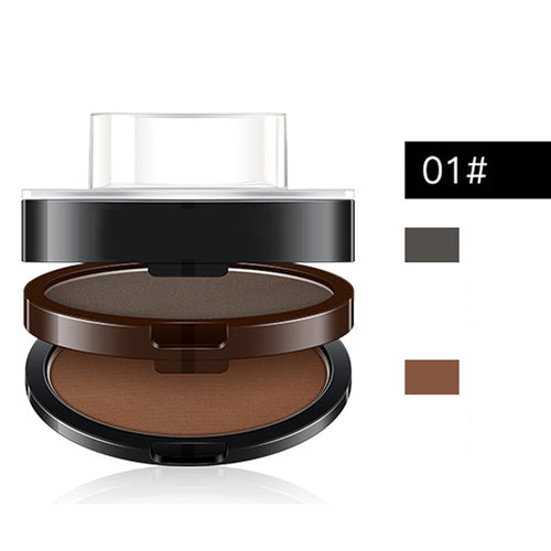 Instant Adjustable Eyebrow Stamp – Two‑color brow powder, waterproof & smudge‑proof.