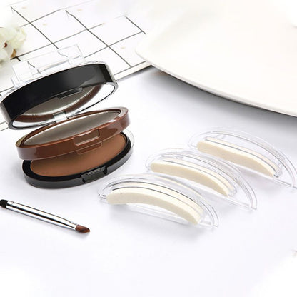 Instant Adjustable Eyebrow Stamp – Two‑color brow powder, waterproof & smudge‑proof.